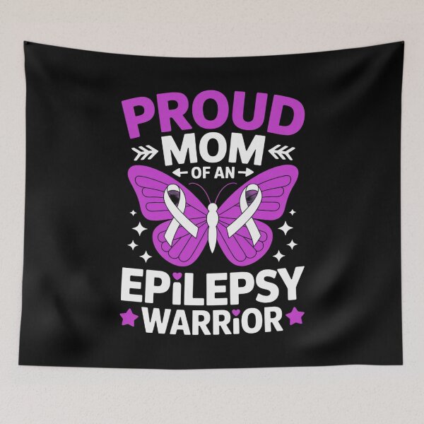Item preview, Proud Mom of an Epilepsy Warrior - Purple Butterfly Awareness Design designed and sold by Gogetgiggles.