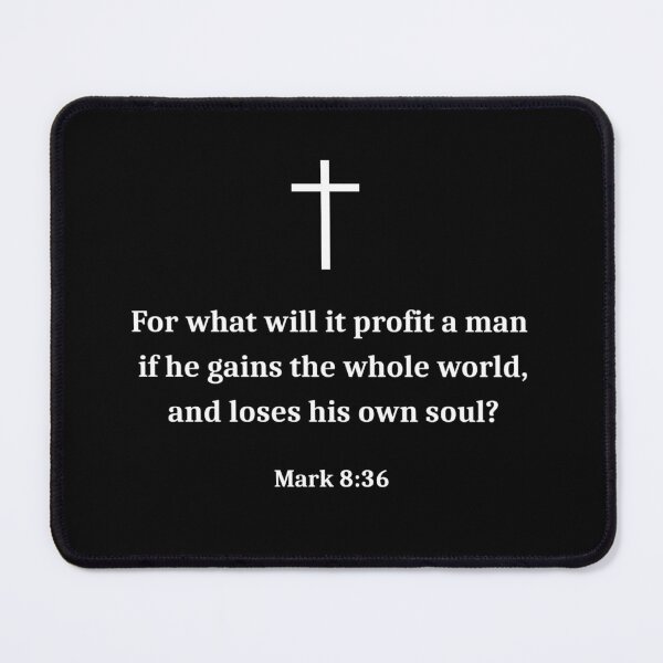 Item preview, Mark 8:36 Scripture Art | Radical Faith Design | On Fire for Jesus  | Christian Minimalist Stickers, Posters & Apparel | Soul Over World designed and sold by Yeshua's Garden.