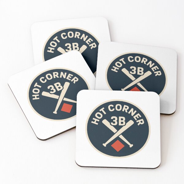 Item preview, Hot Corner – 3B Baseball Badge Design designed and sold by BackstopAndCo.