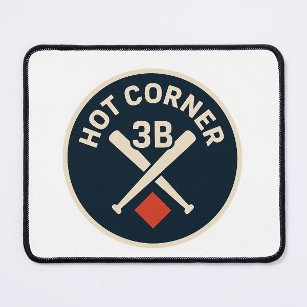 Item preview, Hot Corner – 3B Baseball Badge Design designed and sold by BackstopAndCo.