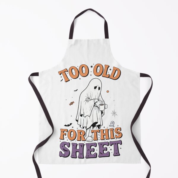 Item preview, Too Old For This Sheet - Tired Ghost with Coffee Funny Halloween designed and sold by VandalMuse.