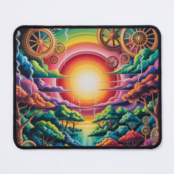 Item preview, vibrant sunset over a dense forest, designed and sold by Lilashakti ⭐️ ⭐️ ⭐️ ⭐️ ⭐️.