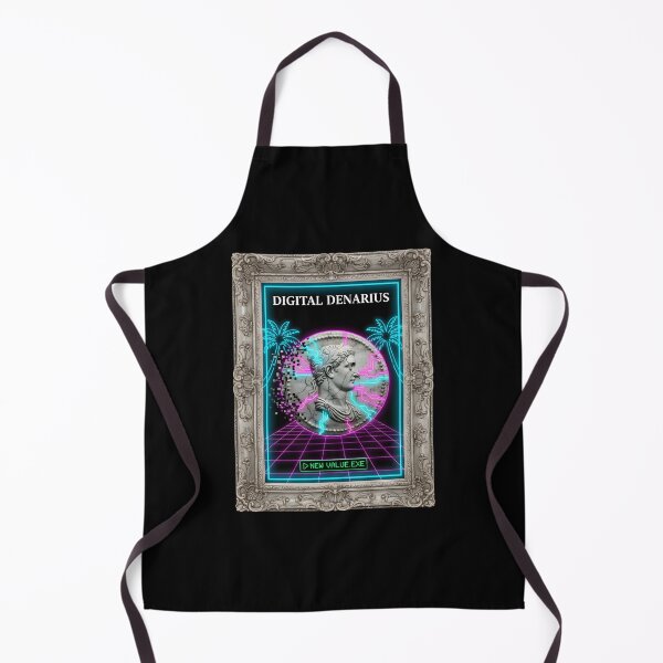 Item preview, DIGITAL DENARIUS: New Value Vaporwave Roman Coin Crypto Art designed and sold by DailyVibesMerch.