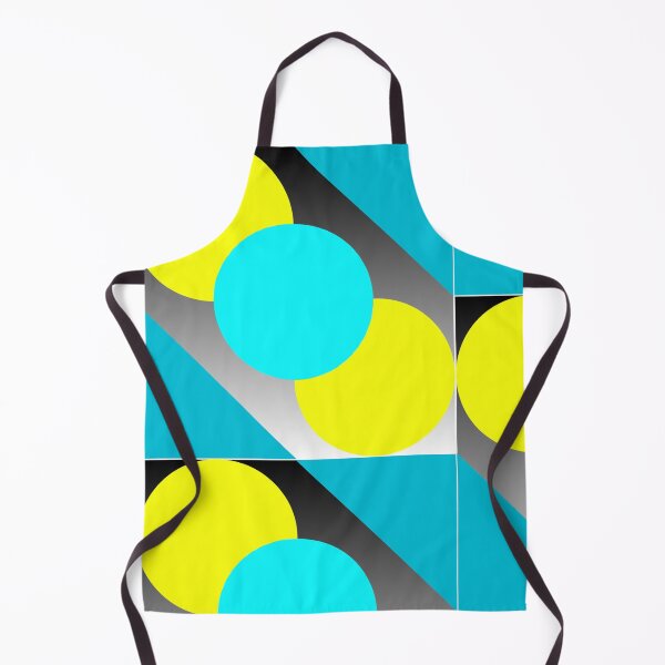 Item preview, Abstract Geometric Cyan and Yellow Circles Modern Art Design designed and sold by Faali950.