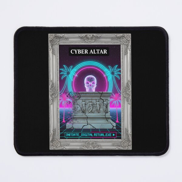Item preview, Cyber Altar: Initiate Digital Ritual Vaporwave Skull designed and sold by DailyVibesMerch.