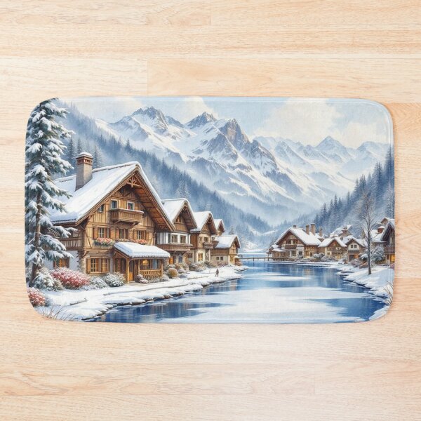 Artikelvorschau, Dorf am See (Alpen) entworfen und verkauft von jefboutique6150.