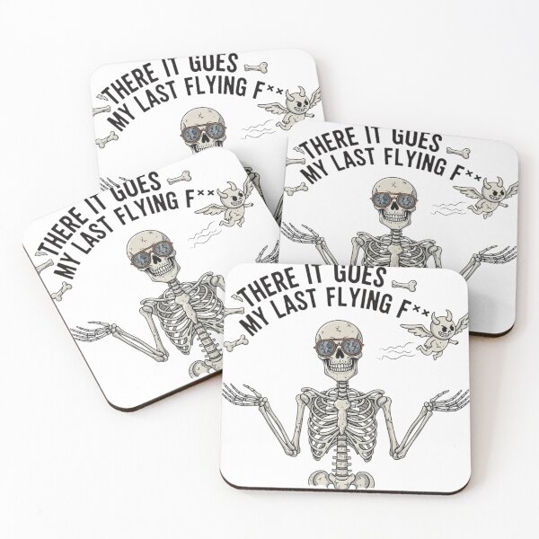 Item preview, There It Goes My Last Flying F* - Skeleton Shrug Funny Sarcasm** designed and sold by VandalMuse.
