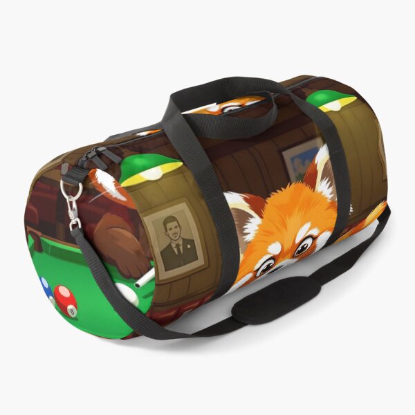 Item preview, red panda pool player colorful cartoon design designed and sold by SmashingDeals.