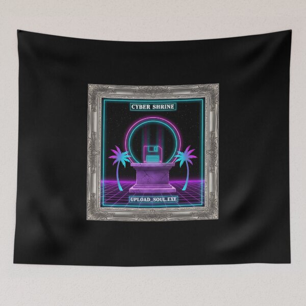 Item preview, Cyber Shrine: Upload Soul EXE Floppy Disk Vaporwave Altar designed and sold by DailyVibesMerch.