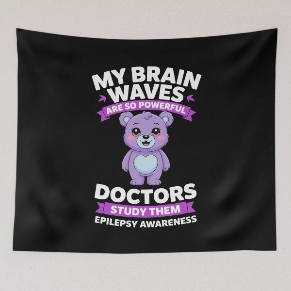 Item preview, My Brain Waves Are So Powerful - Epilepsy Awareness Teddy Bear Design designed and sold by Gogetgiggles.