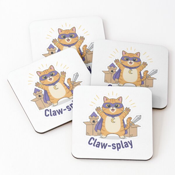 Item preview, Claw-splay – Funny Cat Cosplay Pun T-Shirt | Cute & Geeky Cat Lover Gift designed and sold by SoulMint.