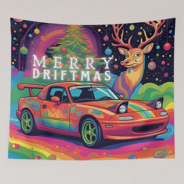 Item preview, Merry Driftmas - Psychedelic Christmas Miata designed and sold by CarolynT95.