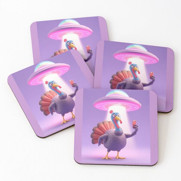 Item preview, Alien Turkey UFO Selfie designed and sold by Tom-Apex-Art.