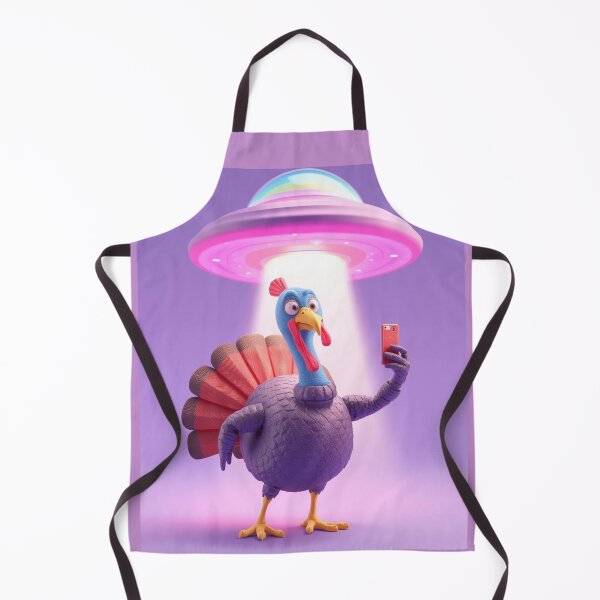 Item preview, Alien Turkey UFO Selfie designed and sold by Tom-Apex-Art.