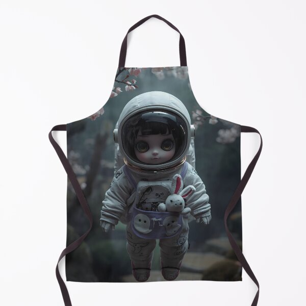 Item preview, Hyperrealistic Chibi Astronaut: Bunny Companion Portrait designed and sold by MoonlitDoodles1.
