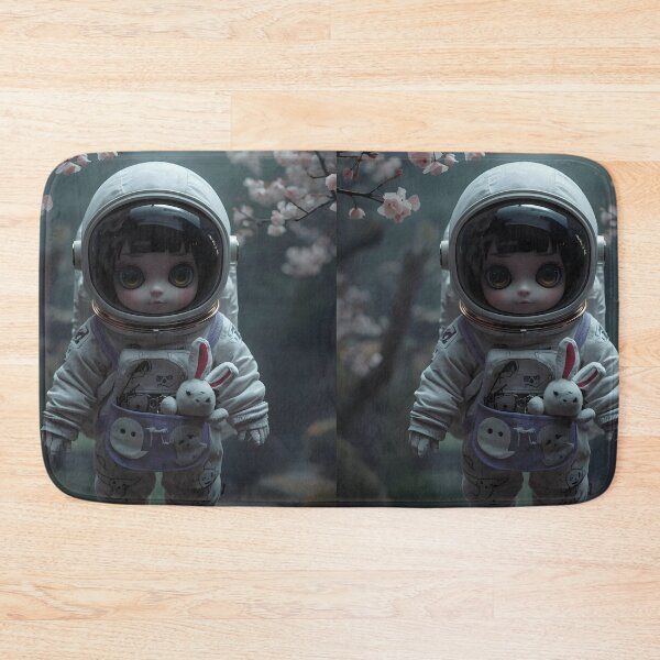 Item preview, Hyperrealistic Chibi Astronaut: Bunny Companion Portrait designed and sold by MoonlitDoodles1.