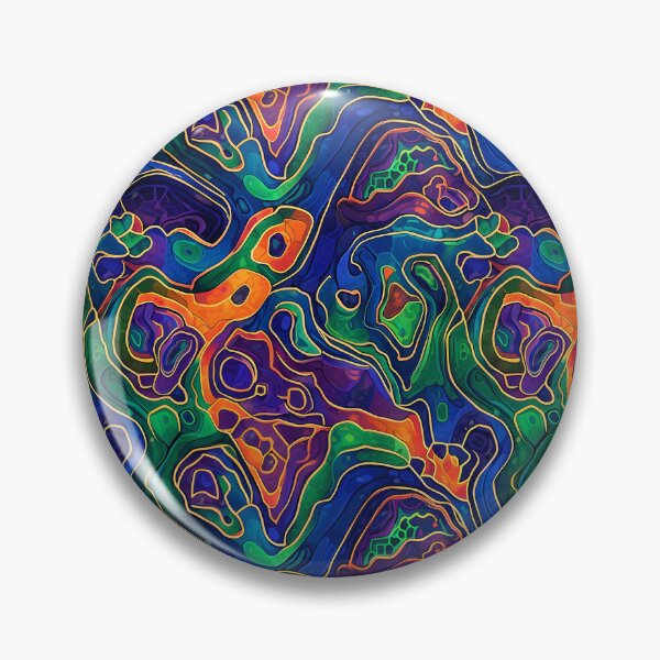 Item preview, Vibrant Organic Flow Abstract Psychedelic Seamless Pattern designed and sold by TajSprinklz.
