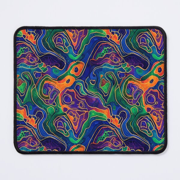 Item preview, Vibrant Organic Flow Abstract Psychedelic Seamless Pattern designed and sold by TajSprinklz.