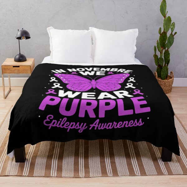Item preview, In November We Wear Purple Epilepsy Awareness Butterfly Design designed and sold by Gogetgiggles.