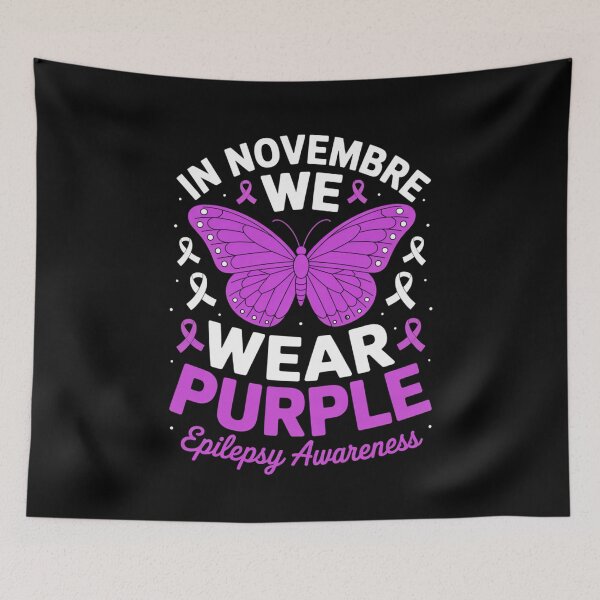 Item preview, In November We Wear Purple Epilepsy Awareness Butterfly Design designed and sold by Gogetgiggles.