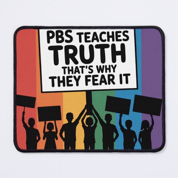 Item preview, PBS Teaches Truth Rainbow Protest Silhouette designed and sold by chattsuede.