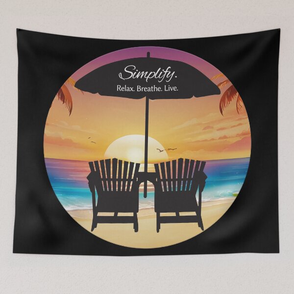 Item preview, Simplify. Relax. Breathe. Live. designed and sold by Karen Wood.