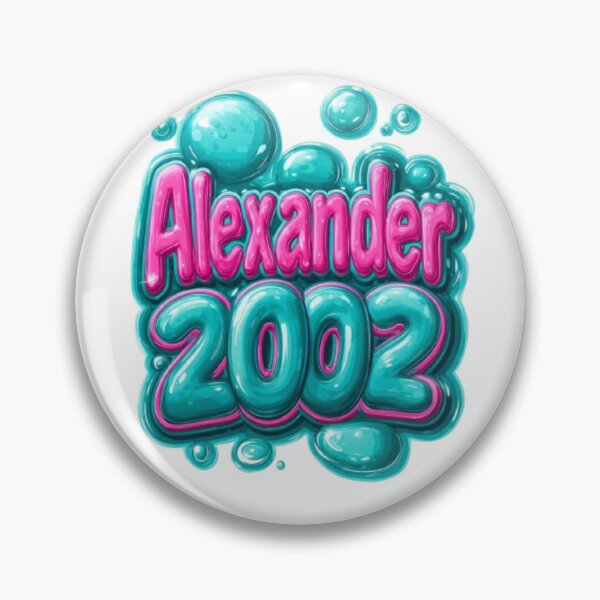 Item preview, Alexander 2002 Bubble Glossy Cartoon Name Design designed and sold by AlexLineArt.