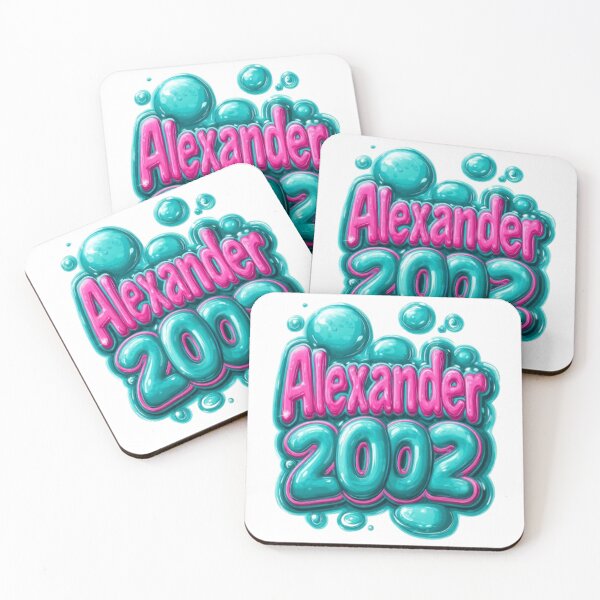 Item preview, Alexander 2002 Bubble Glossy Cartoon Name Design designed and sold by AlexLineArt.