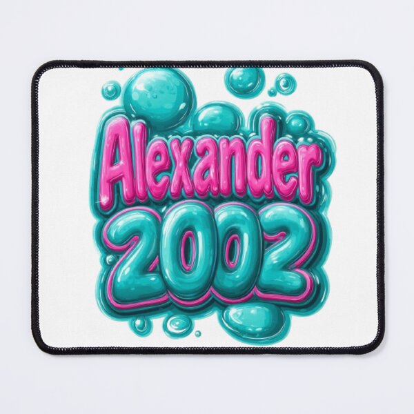 Item preview, Alexander 2002 Bubble Glossy Cartoon Name Design designed and sold by AlexLineArt.