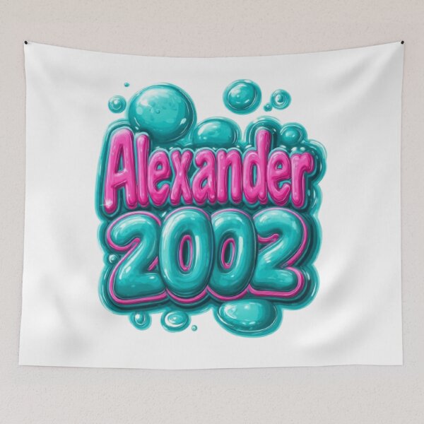 Item preview, Alexander 2002 Bubble Glossy Cartoon Name Design designed and sold by AlexLineArt.