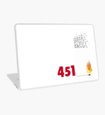 Fahrenheit 451, burning words Laptop Skin