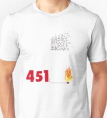 Fahrenheit 451, burning words Unisex T-Shirt