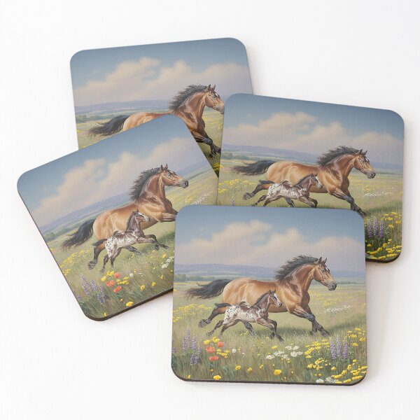 Item preview, Horses Appaloosa Running in Wildflowers designed and sold by candiscamera.