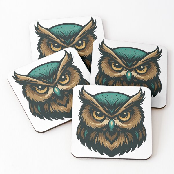 Item preview, Bold Geometric Owl Face Illustration designed and sold by ArtfulWeave.