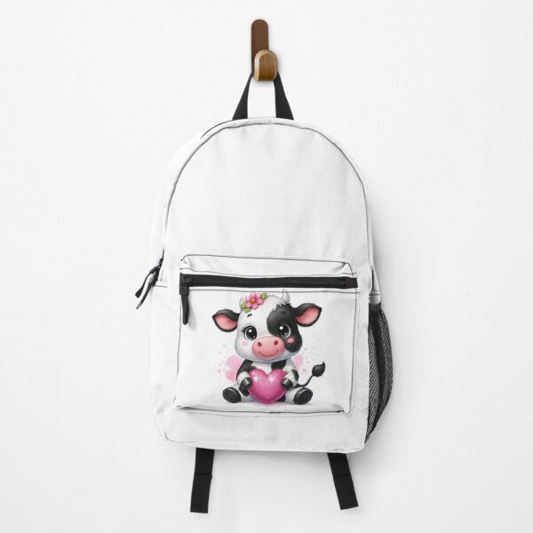 Item preview, Adorable Baby Cow Holding Pink Sparkly Heart designed and sold by ArtfulWeave.