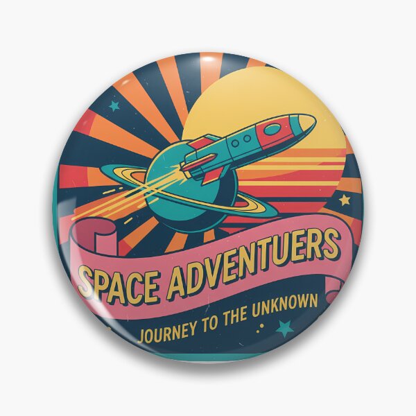 Artikelvorschau, Space Adventurers Reise ins Unbekannte Retro-Raketen-Patch entworfen und verkauft von TajSprinklz.