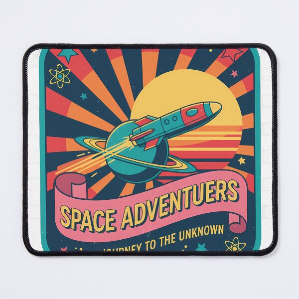 Item preview, Space Adventurers Journey to the Unknown Retro Rocket Patch designed and sold by TajSprinklz.