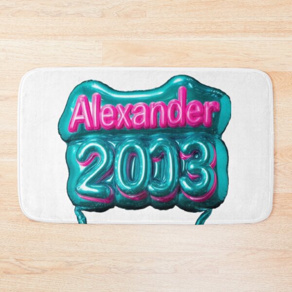 Artikelvorschau, Alexander 2003 Ballon glänzend Geburtstag Name Design entworfen und verkauft von AlexLineArt.
