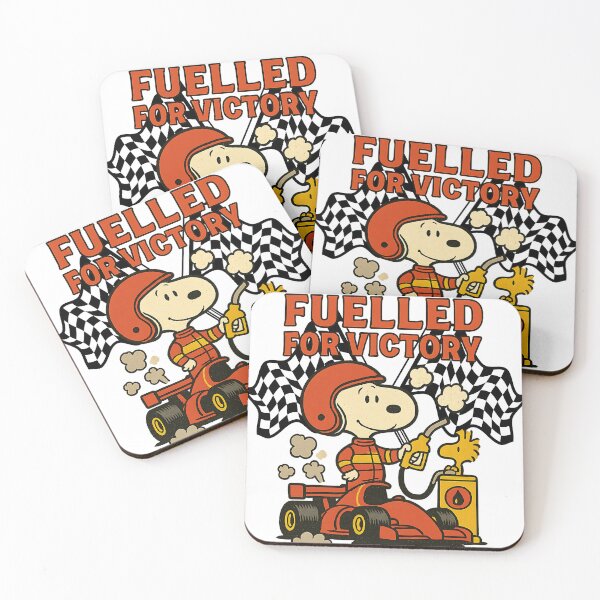 Item preview, Snoopy Fuelled for Victory – Retro Racing Champion | Peanuts-Inspired Motorsport Art designed and sold by Tidal Arts.