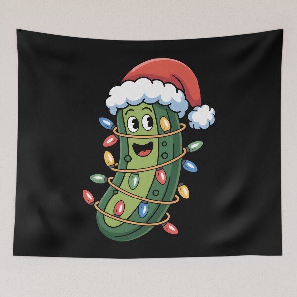Item preview, Cute Pickle Christmas Lights Santa hat Kids Women designed and sold by clothesy7.