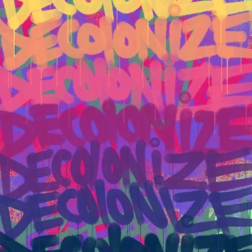 Artwork thumbnail, Decolonize- graffiti by RZSTNCE