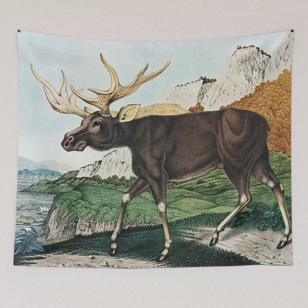 Item preview, Moose painting designed and sold by Vintage Designs +.