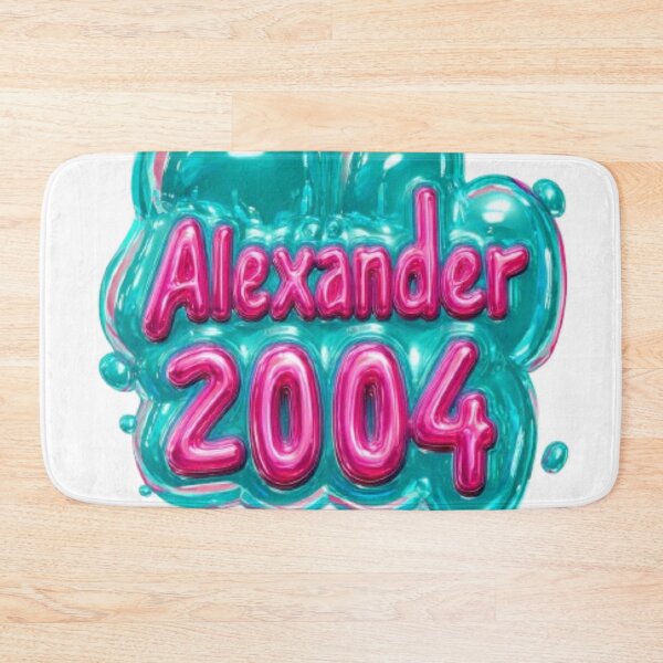 Artikelvorschau, Alexander 2004 Ballon glänzend Geburtstag Name Design entworfen und verkauft von AlexLineArt.