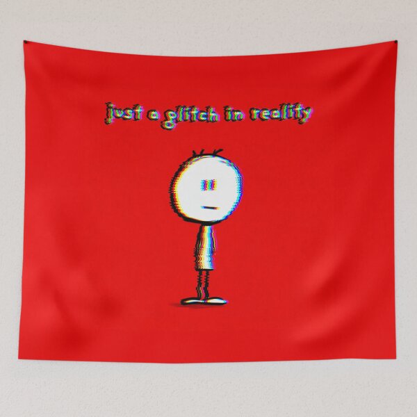 Item preview, Me: just a glitch in reality, a red simple artwork designed and sold by silent-violin.