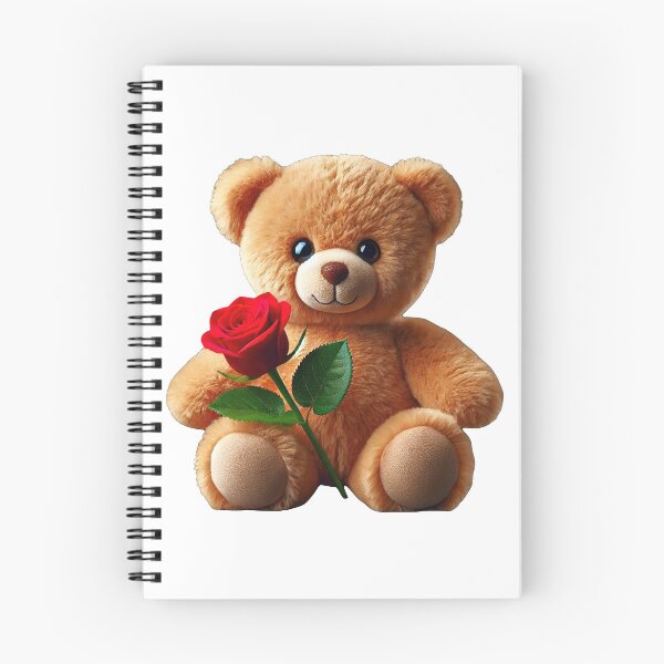Item preview, Adorable Fluffy Cuddly Teddy Bear Red Rose Shapes Mania designed and sold by Shapes-Mania.