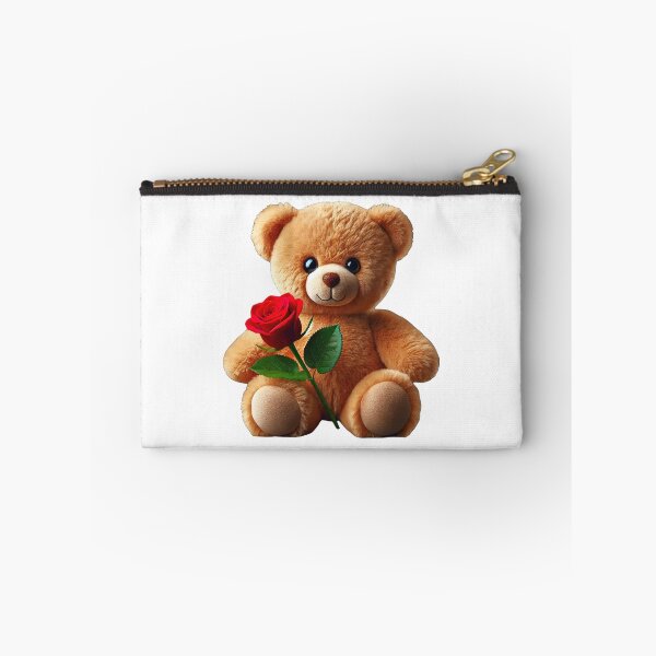 Item preview, Adorable Fluffy Cuddly Teddy Bear Red Rose Shapes Mania designed and sold by Shapes-Mania.