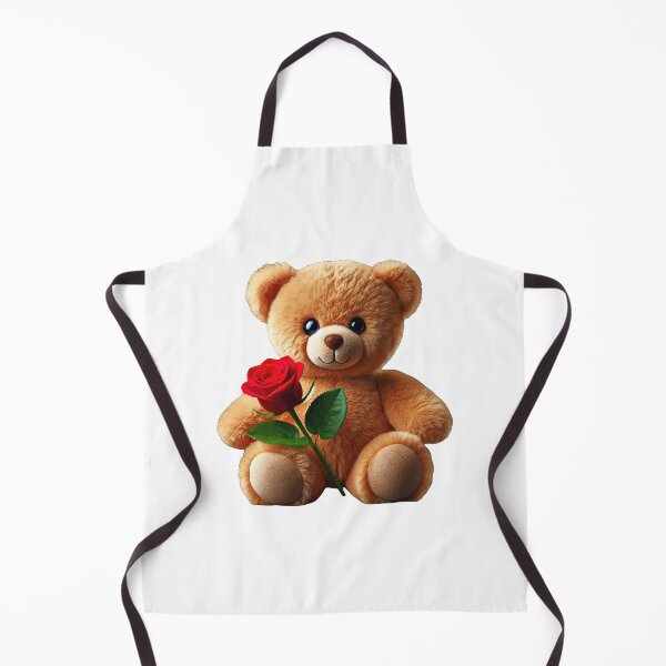 Item preview, Adorable Fluffy Cuddly Teddy Bear Red Rose Shapes Mania designed and sold by Shapes-Mania.