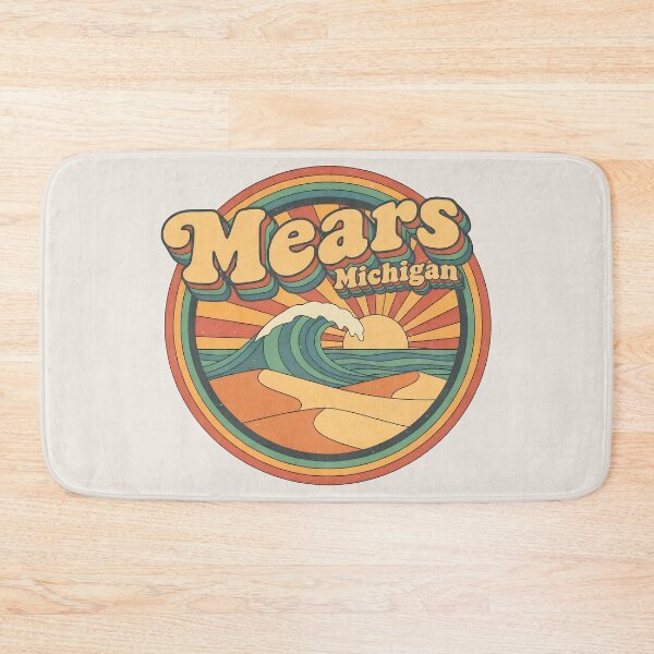 Item preview, Mears, Michigan Retro Wave designed and sold by TheOldMittenIllustrated.