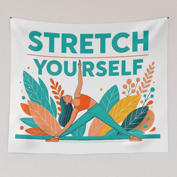 Item preview, yoga, stretch, fitness, exercise, wellness designed and sold by TrueArtVibes.