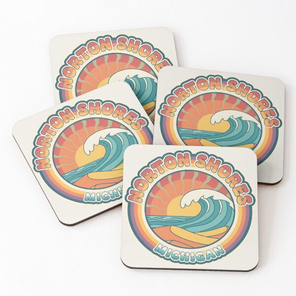 Item preview, Norton Shores, Michigan Retro Wave designed and sold by TheOldMittenIllustrated.